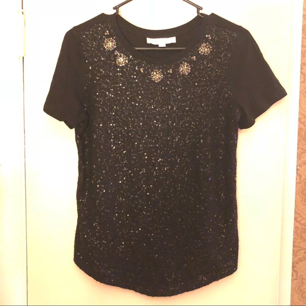 LOFT Sequined tee - Picture 2 of 3